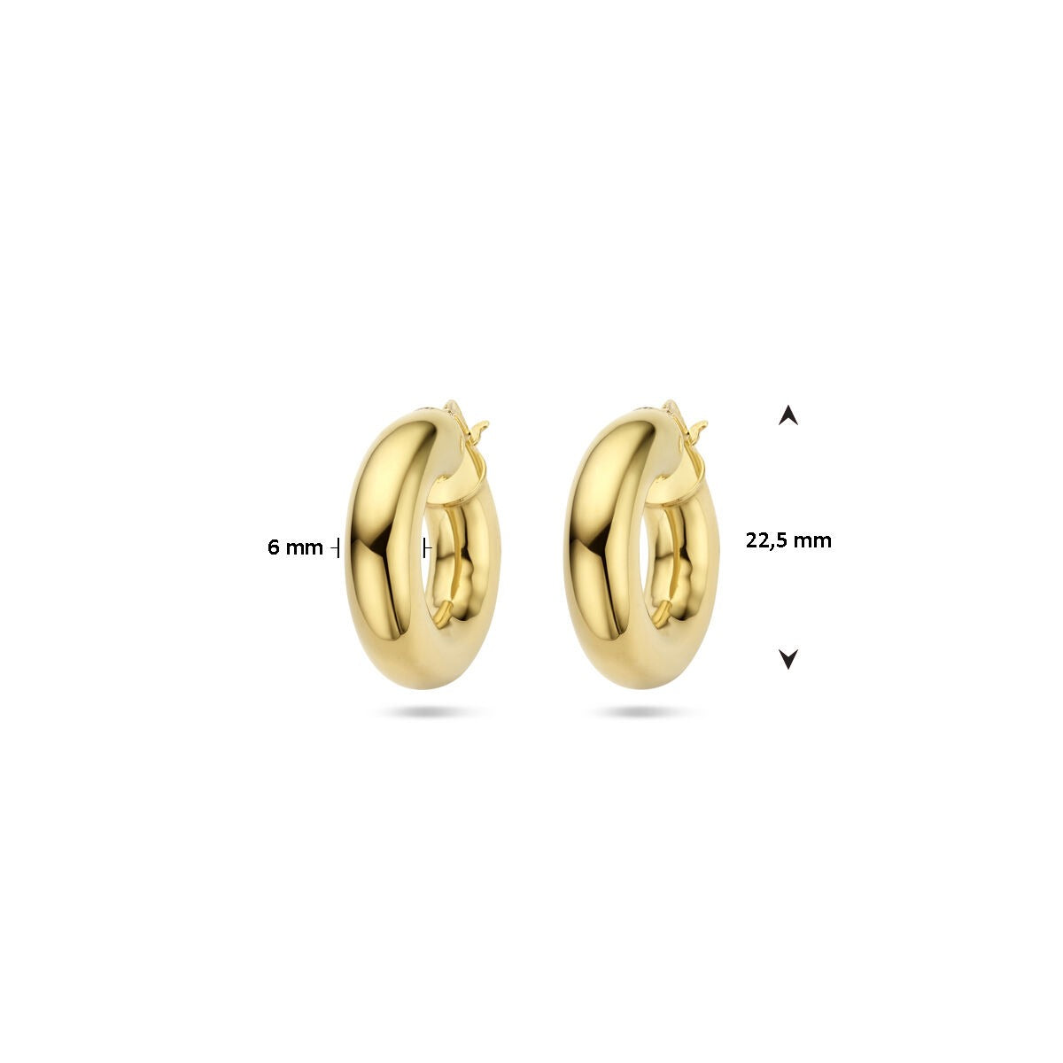 Vergoldete Silberohrringe mit 6 mm Rundrohr