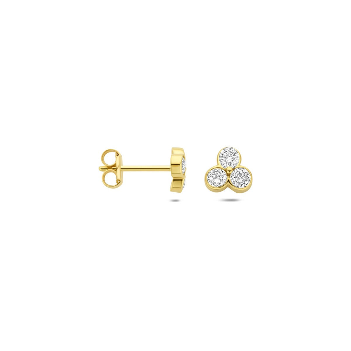 14k Gelbgold Ohrstecker mit im Labor gezüchtetem Diamant 0,52 ct