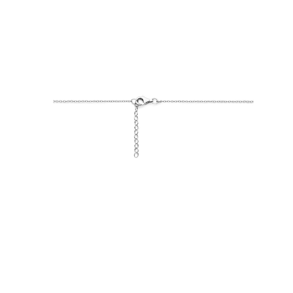 Silberne Kinderkette mit Hundepfote – rhodiniertes Collier 36-39 cm