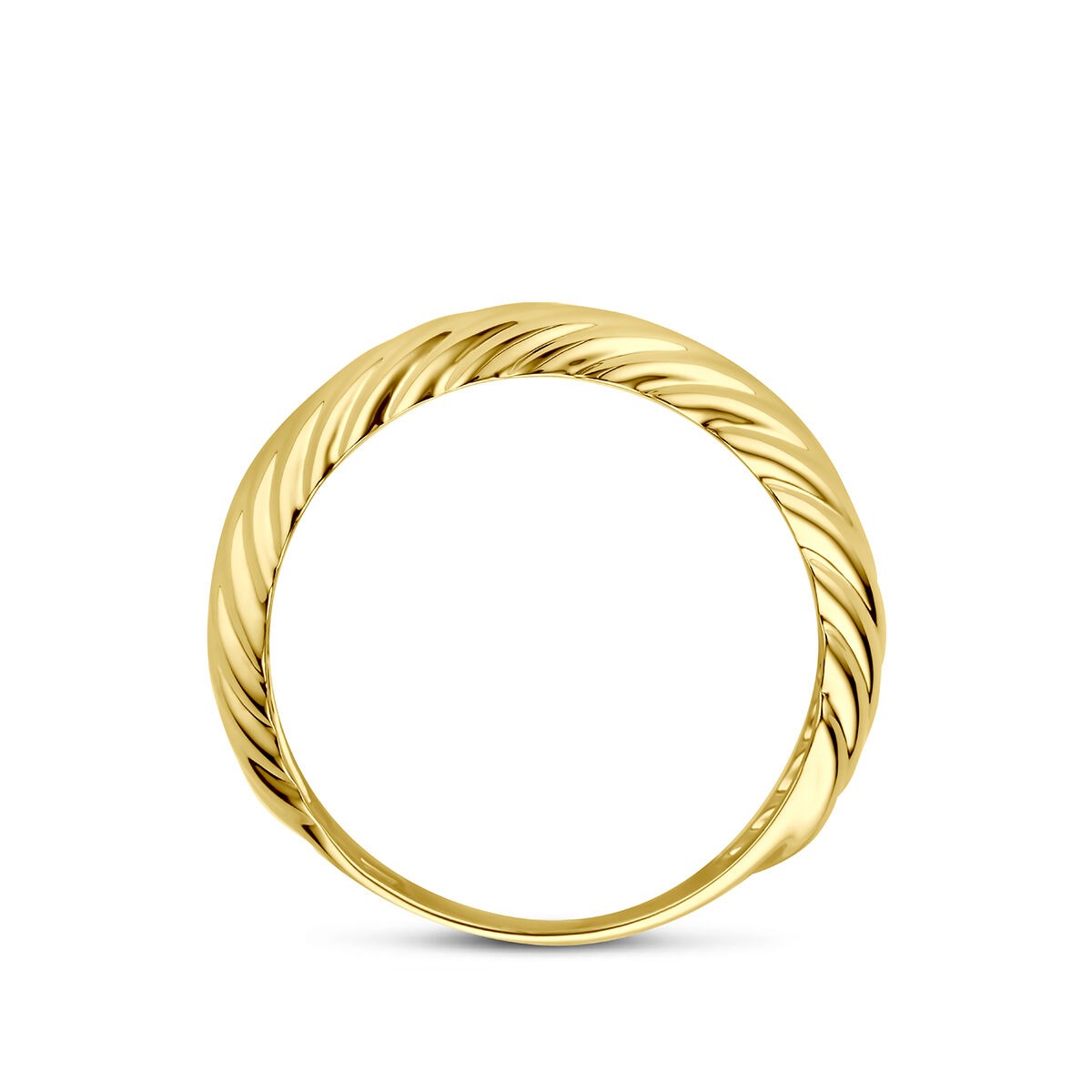 14k Geelgouden gedraaide ring 5,5 mm