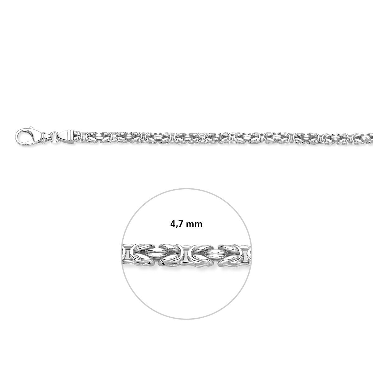 925 zilveren heren koningsketting