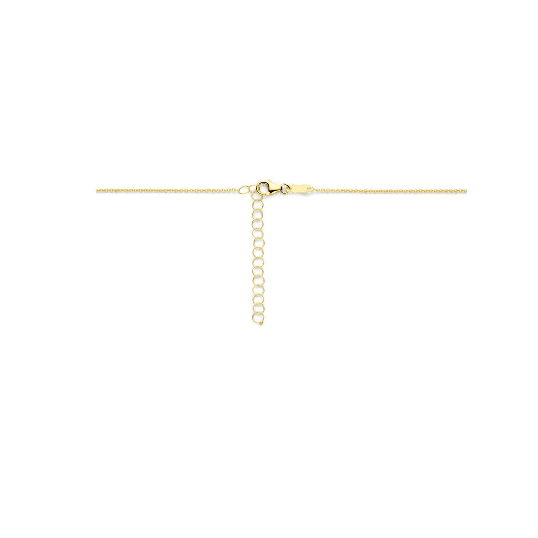 Gouden dames ketting 14k met hartje en diamant
