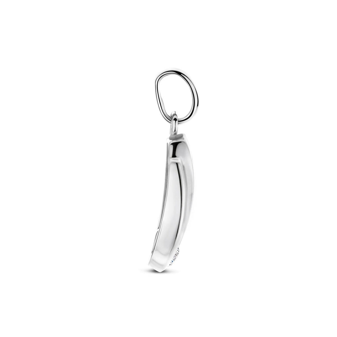 Zilveren hanger met zirkonia – gerhodineerd 925