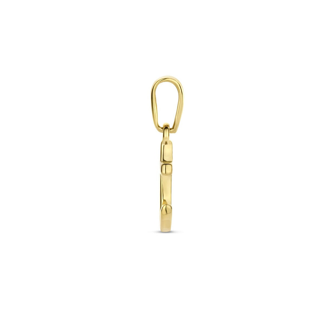 9k Geelgouden Ketting met Hanger Anker