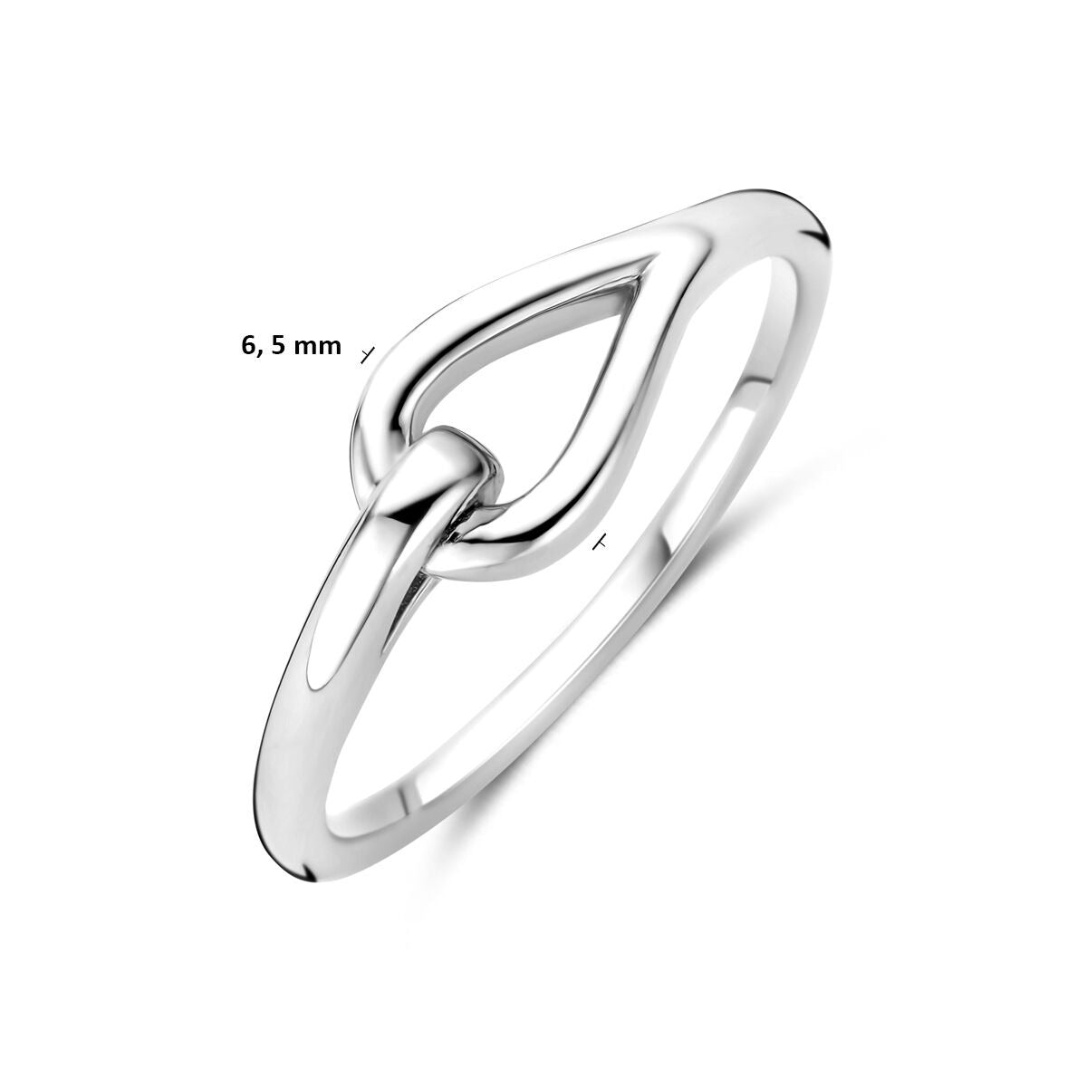 Damenring Silber – Rhodiniertes Bandring