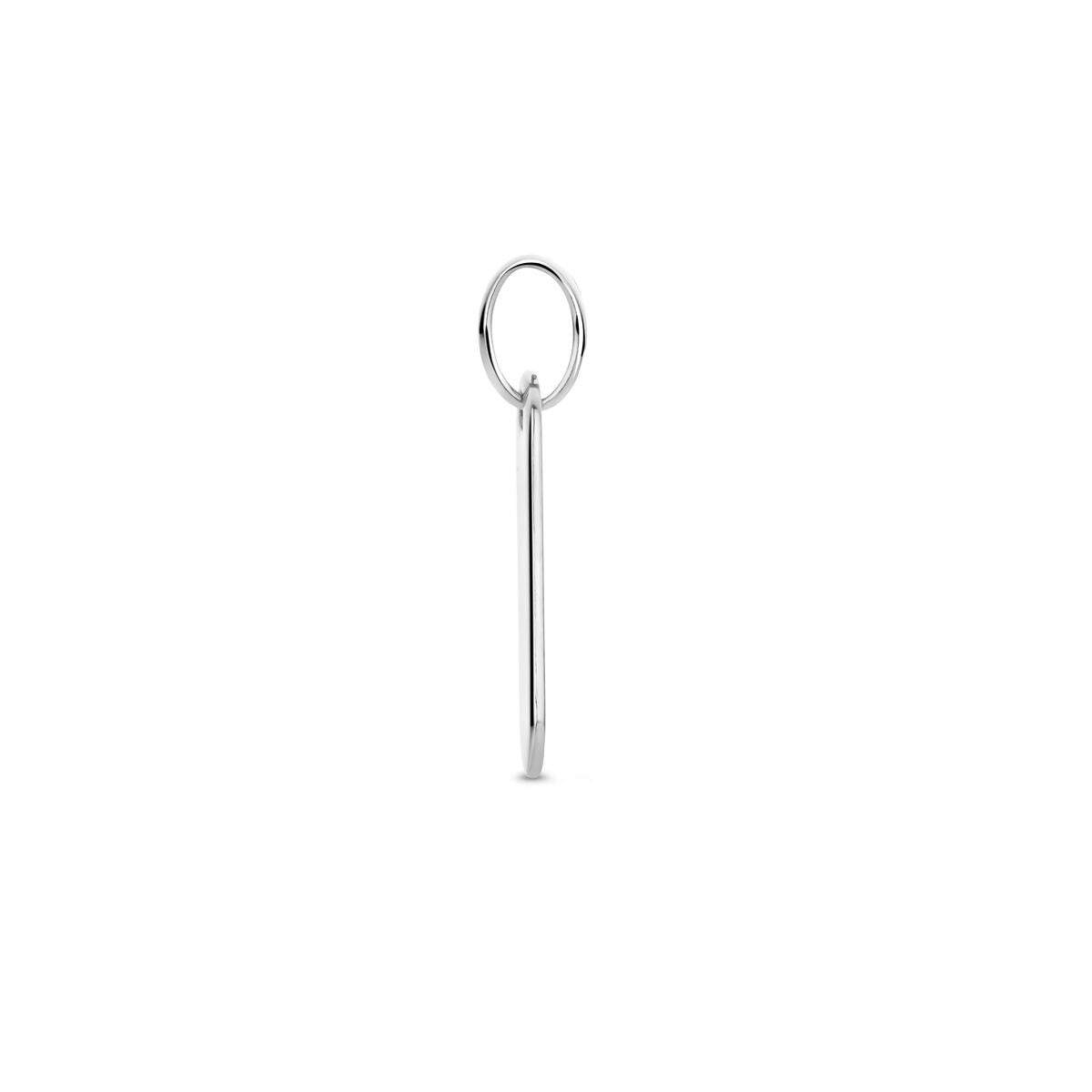 Gravuranhänger aus Silber – rhodiniertes 925er Silber in schmaler Rechteckform