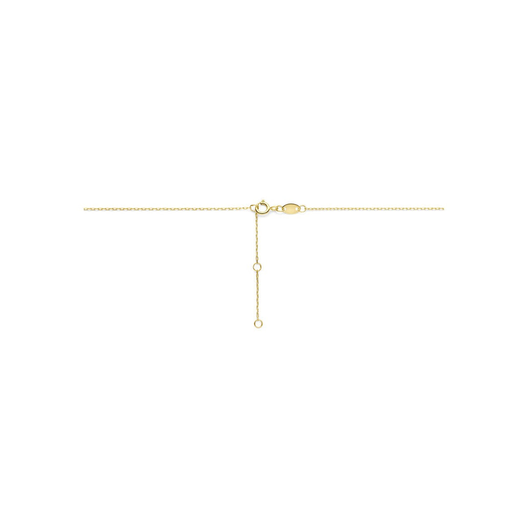 9k geelgouden collier met parels