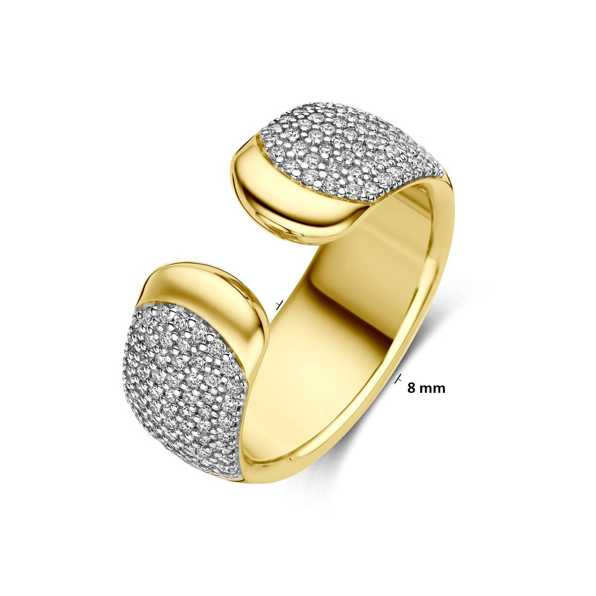 14 K Gelbgoldring mit Diamant
