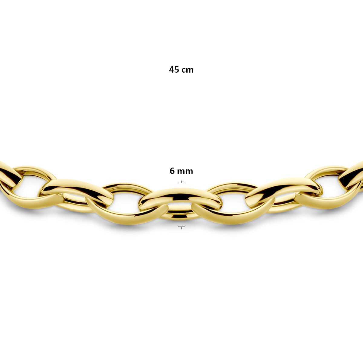 Goldhalskette 14k Gliederkette – 6 mm