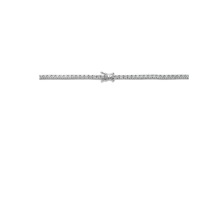Tennis-Halskette, Lab-Grown-Diamant, 5,00 ct g, Si 2,5 mm, 42 cm, 14 K Weißgold