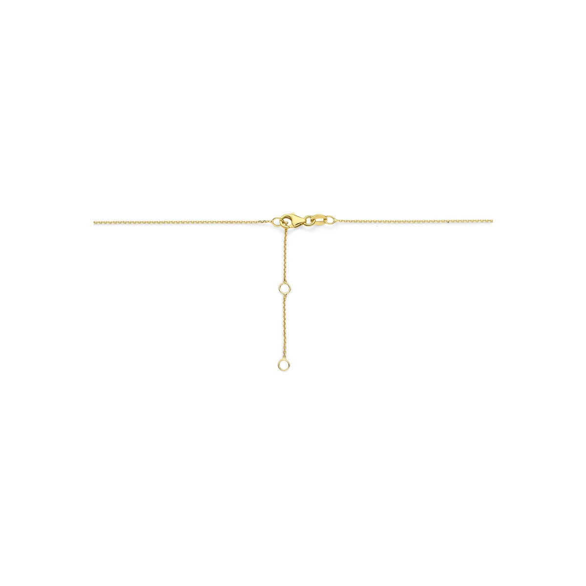 14k Geelgouden collier met lab grown diamant