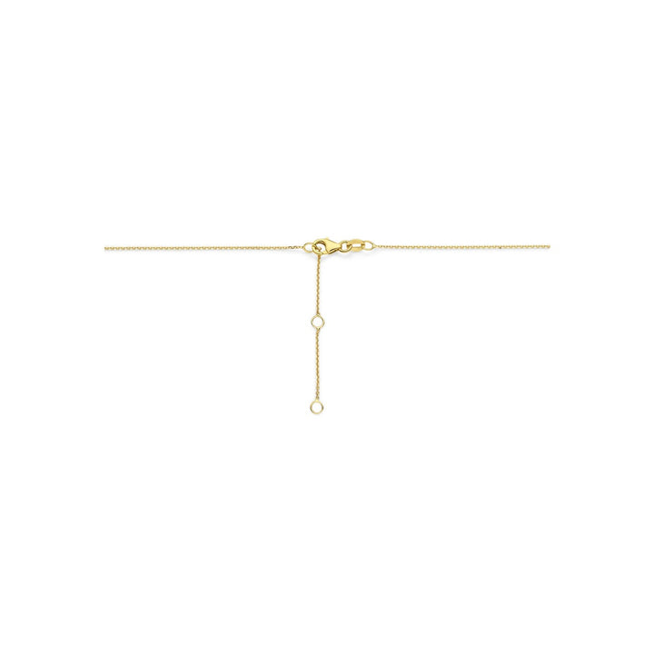 14k Geelgouden collier met lab grown diamant