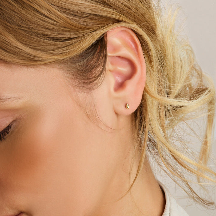 Ohrstecker Kugeldiamant 0,01 ct h p1 pro Stück 14K Gelbgold