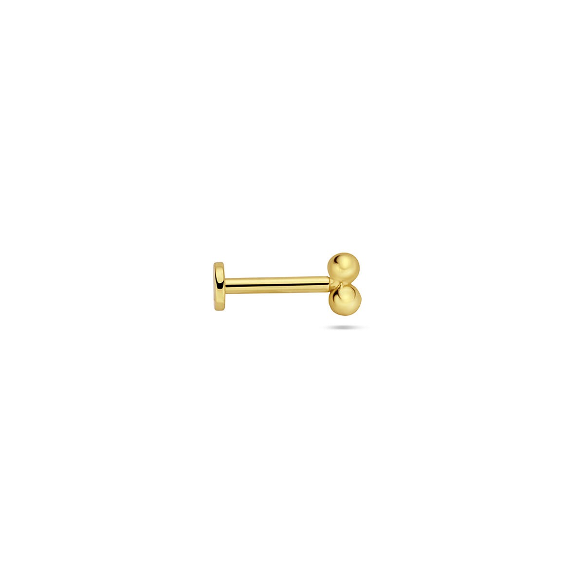 Vergoldete Flat-Back-Piercing-Kugeln aus 925er Silber
