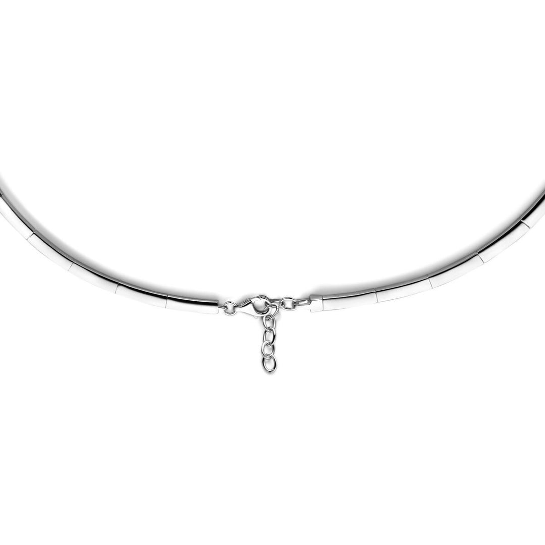 925 Gerhodineerd Zilveren Collier met Zirkonia
