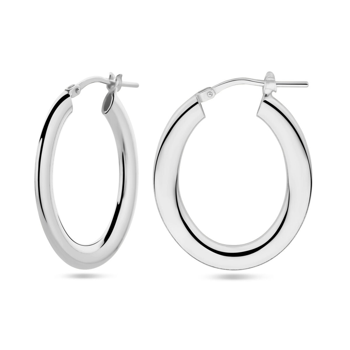 Rhodinierte Silberohrringe 29 mm