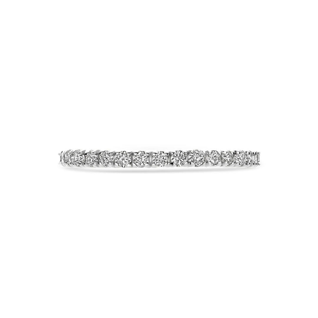 14k Witgouden Alliance Ring met Diamant – 0.70 ct