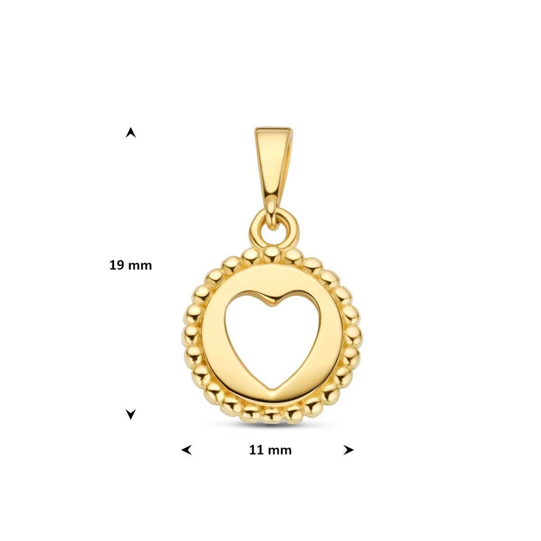 9k geelgouden hanger hart