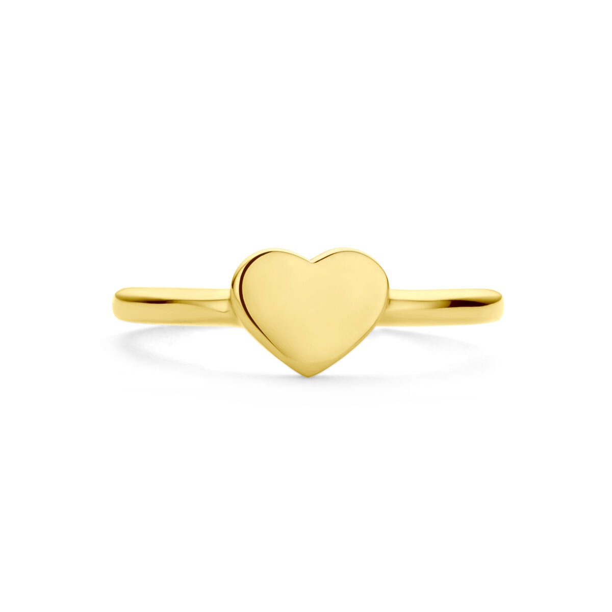 9k Gelbgoldring mit Herz