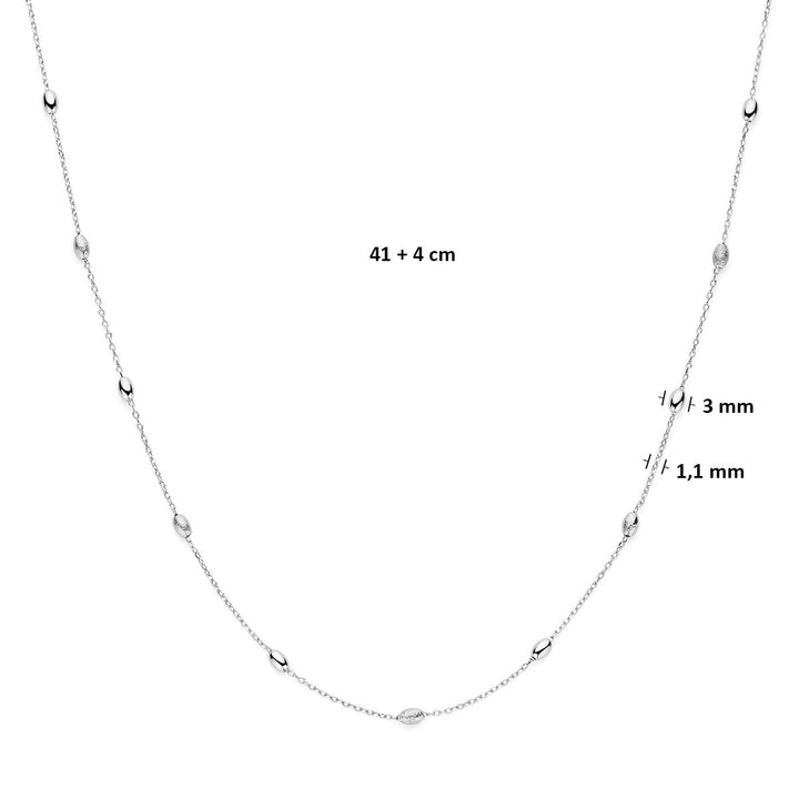 Gerhodineerd 925 zilveren collier