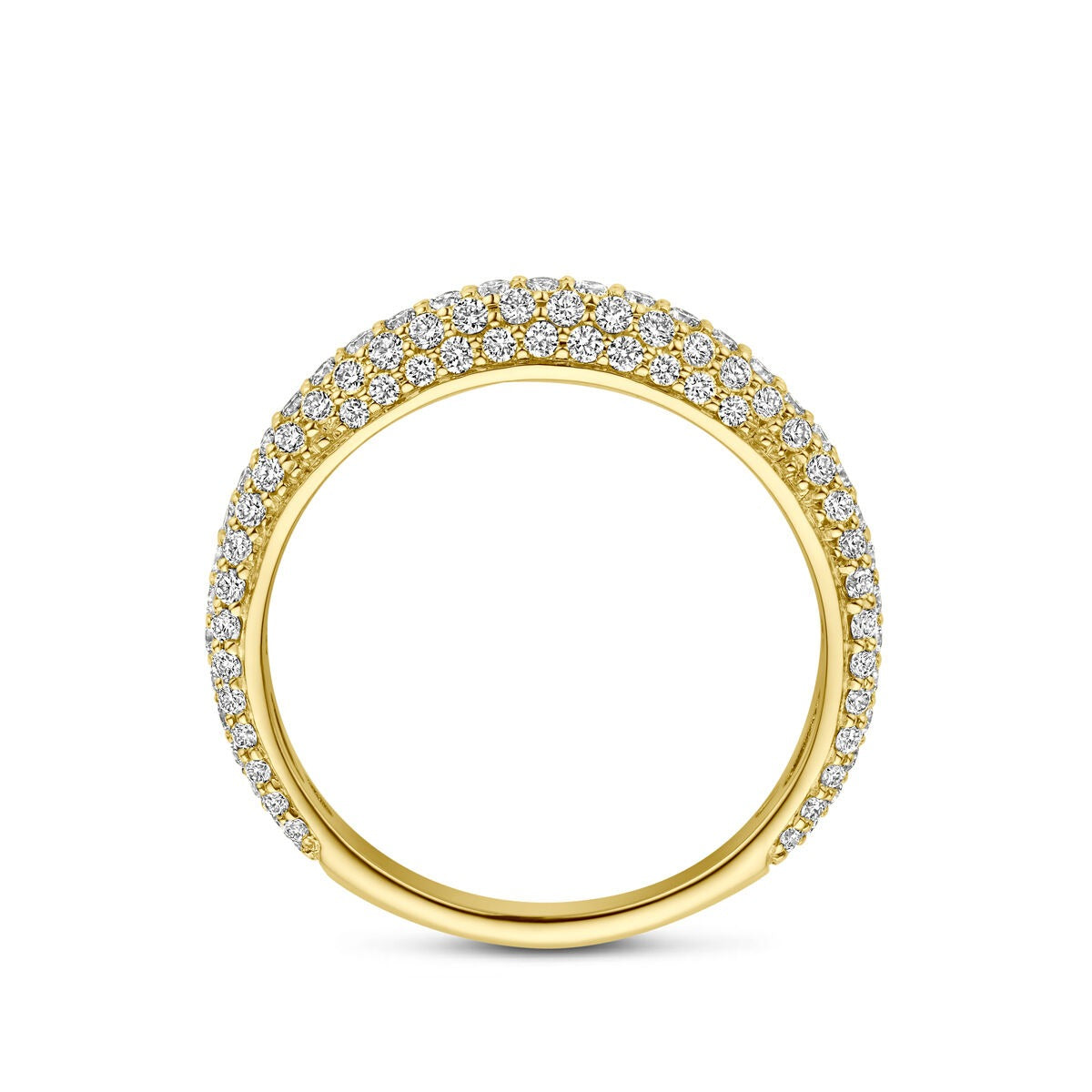 14k Gelbgoldring mit Diamant