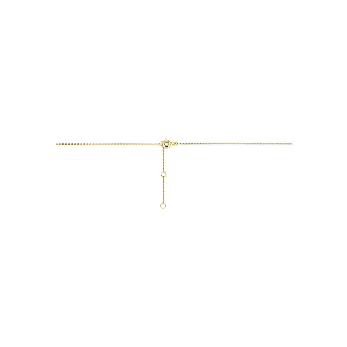 9k Geelgouden collier met zirkonia