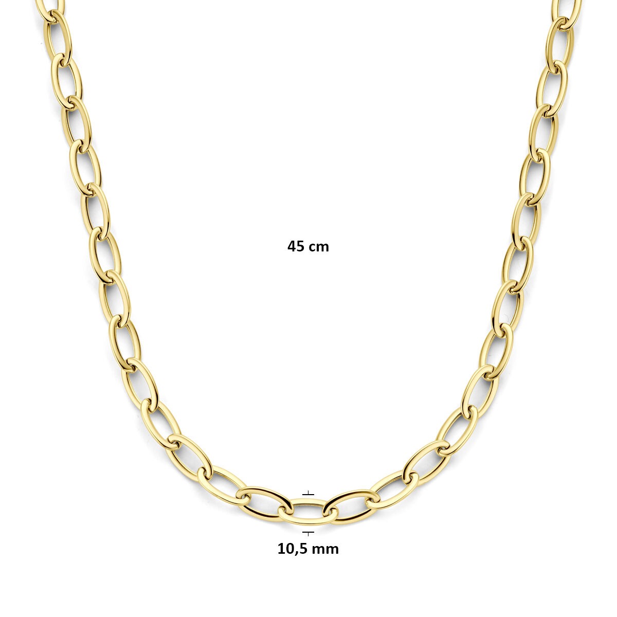 14 Karat Gelbgold Ankerkette mit Karabinerverschluss
