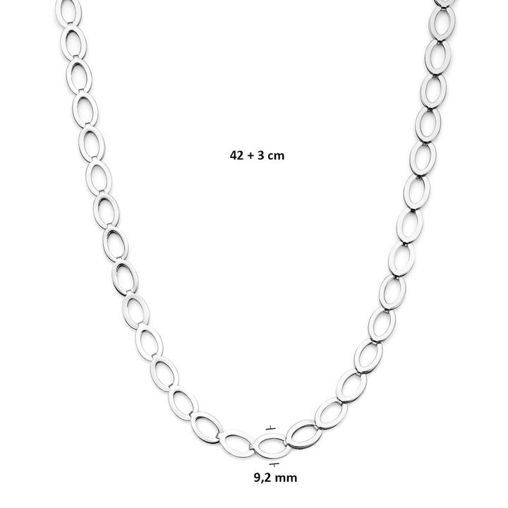 Gerhodineerd 925 zilveren schakelcollier