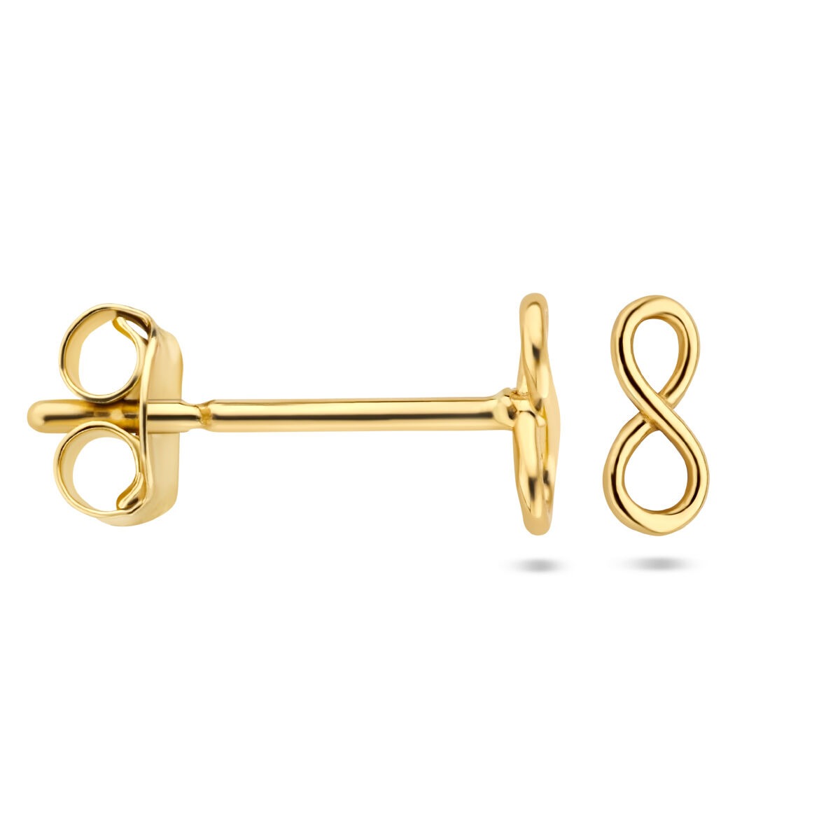 14k Gelbgold Ohrstecker Infinity