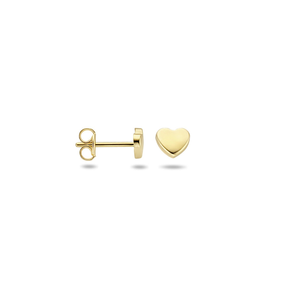 14 Karat Gelbgold Ohrstecker offenes Herz