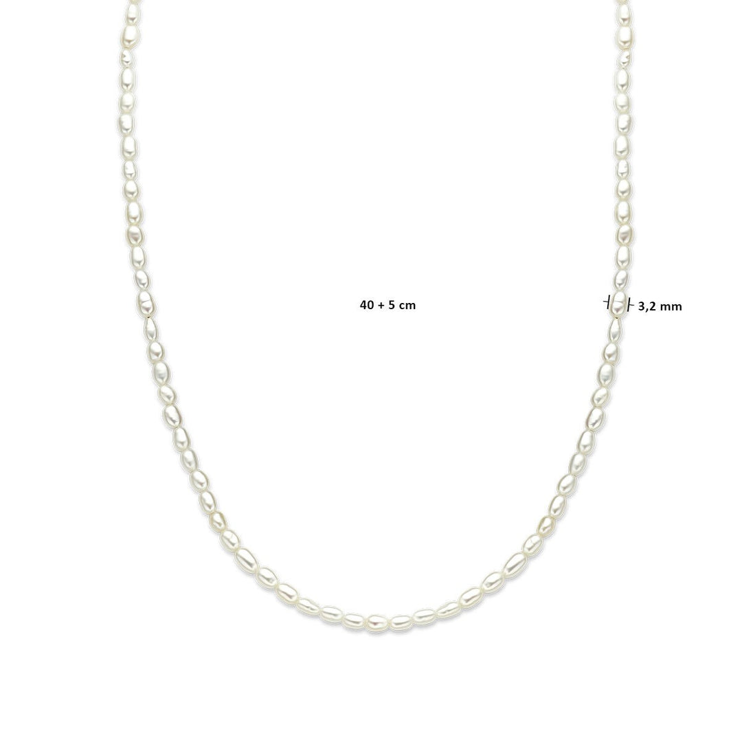 Halskette Perlen 3,2 mm 40 + 5 cm 14K Gelbgold