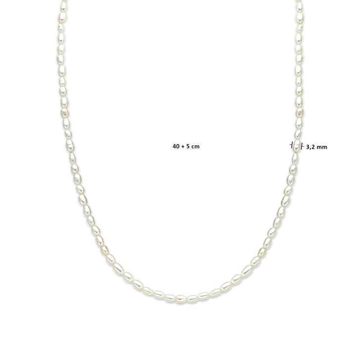 Halskette Perlen 3,2 mm 40 + 5 cm 14K Gelbgold