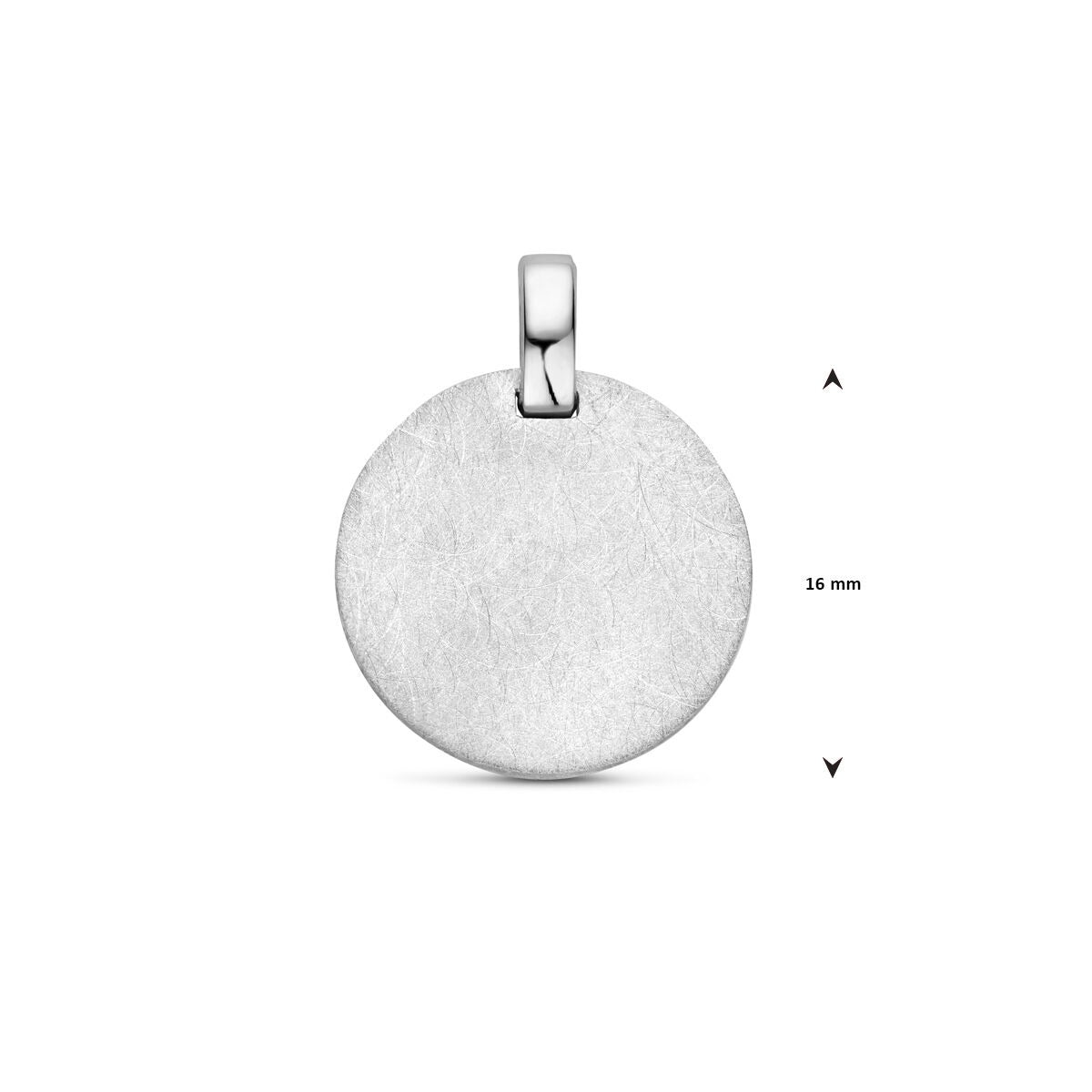 Silberner Gravuranhänger – rhodiniertes 925er Silber mit eismatter Oberfläche