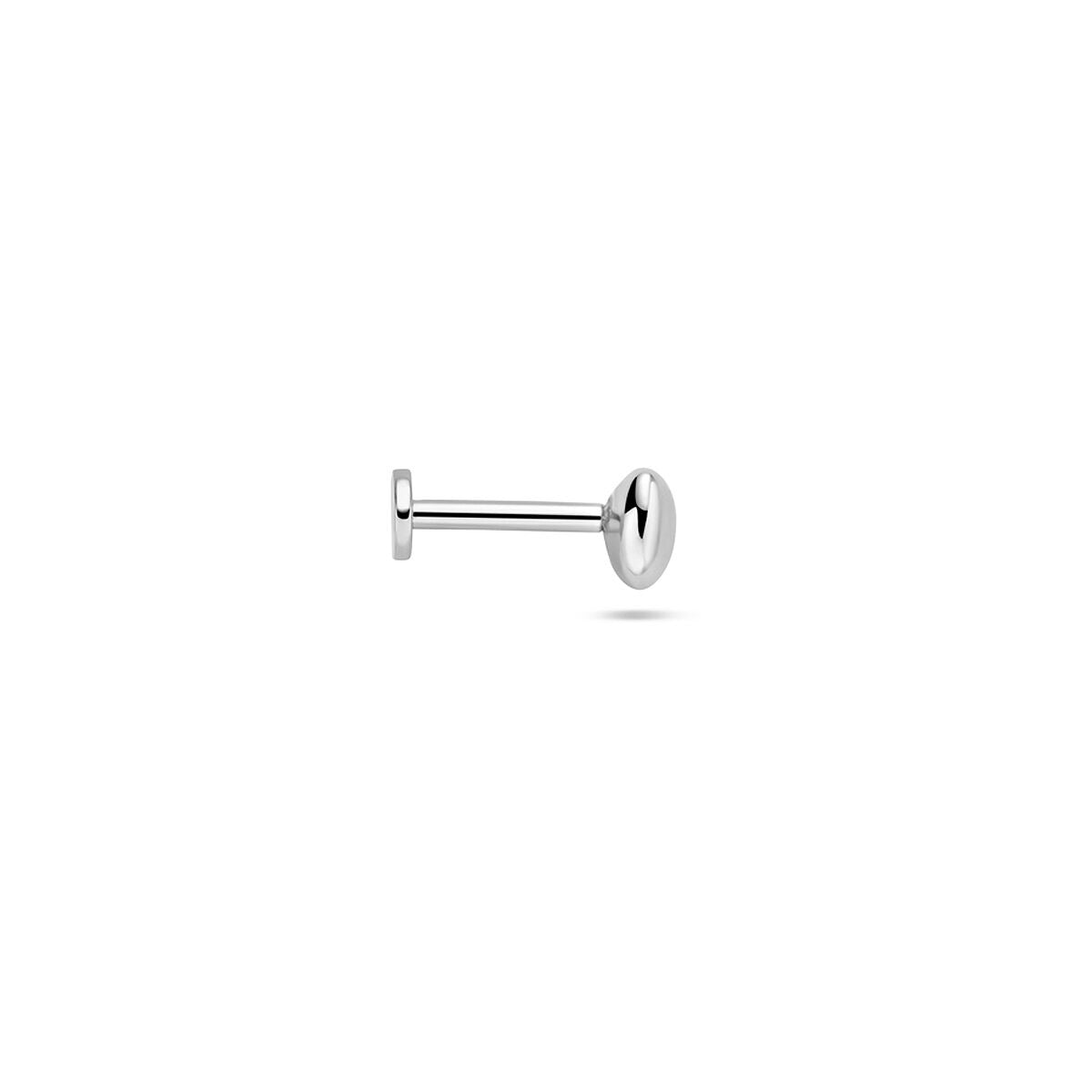 Silbernes Flat Back Piercing Schleifchen – rhodiniertes 925er Silber