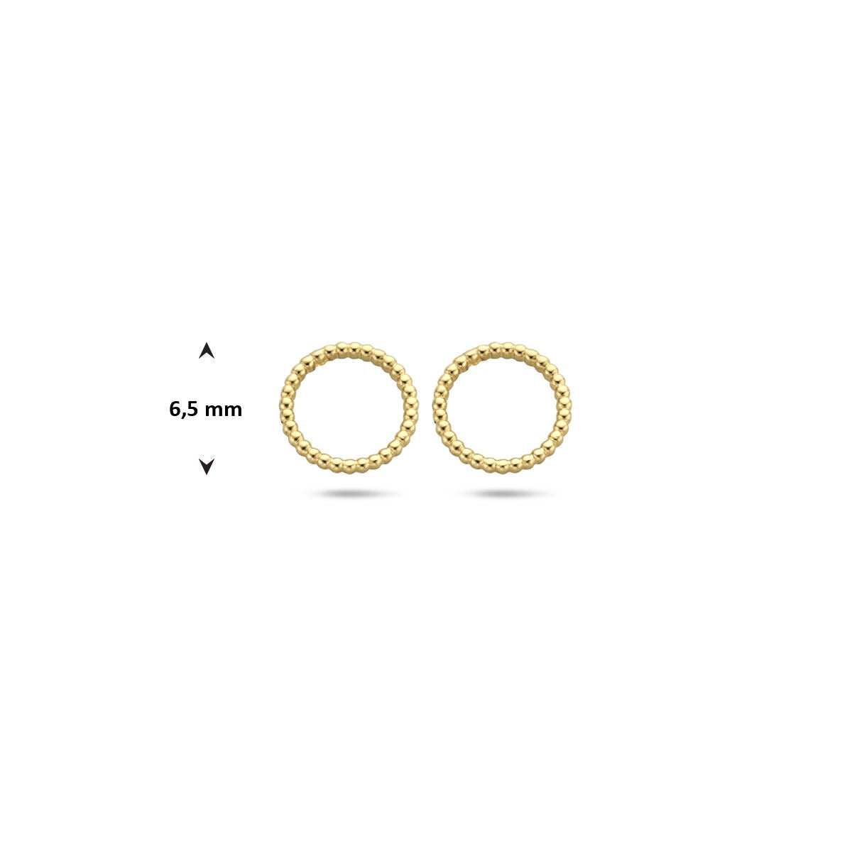 Goldohrstecker mit gedrehter Öse – 14 Karat