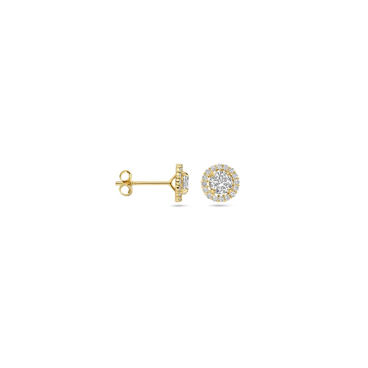Goldohrstecker 9k mit Zirkonia – Damenohrringe