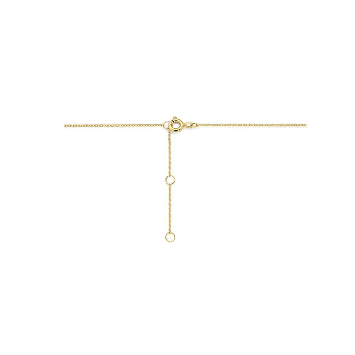 9-Karat-Gelbgoldkette mit Zirkonia-Anhänger