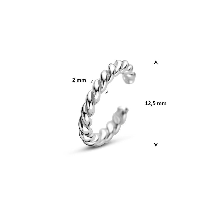 Zilveren ear cuff – gerhodineerd 925
