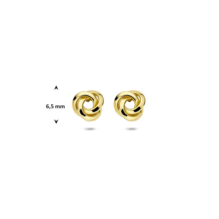 Ohrstecker Knopf 14K Gelbgold