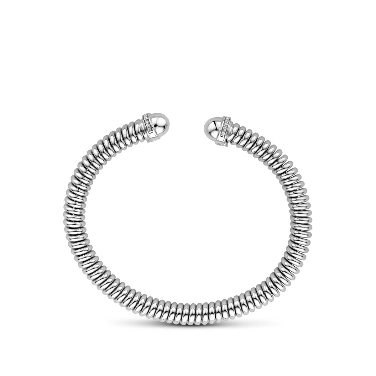 Silbernes Damenarmband – rhodiniertes Armreif