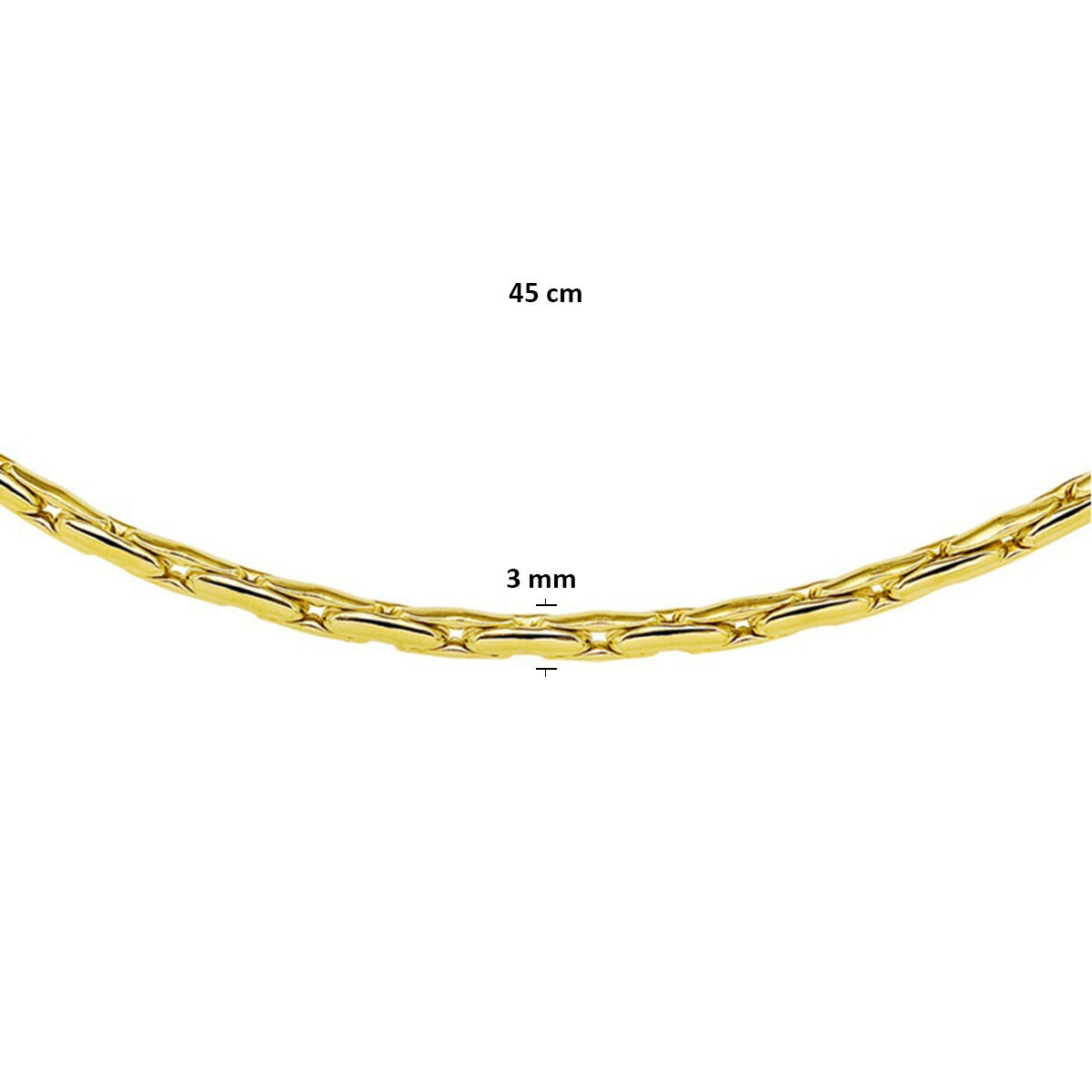 9k Gelbgold Silgold Cardano Collier