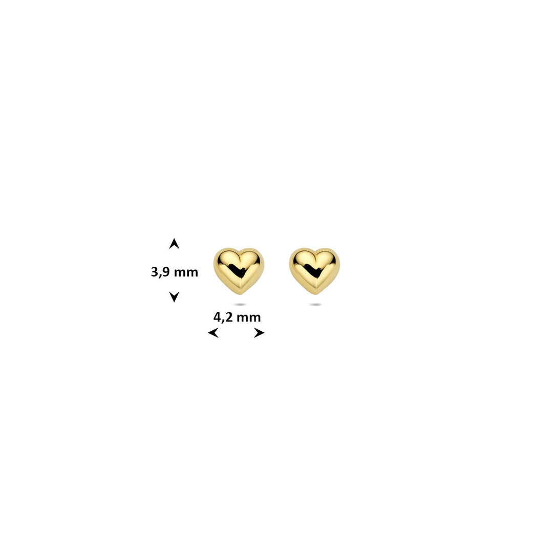 Ohrstecker Herz 14K Gelbgold