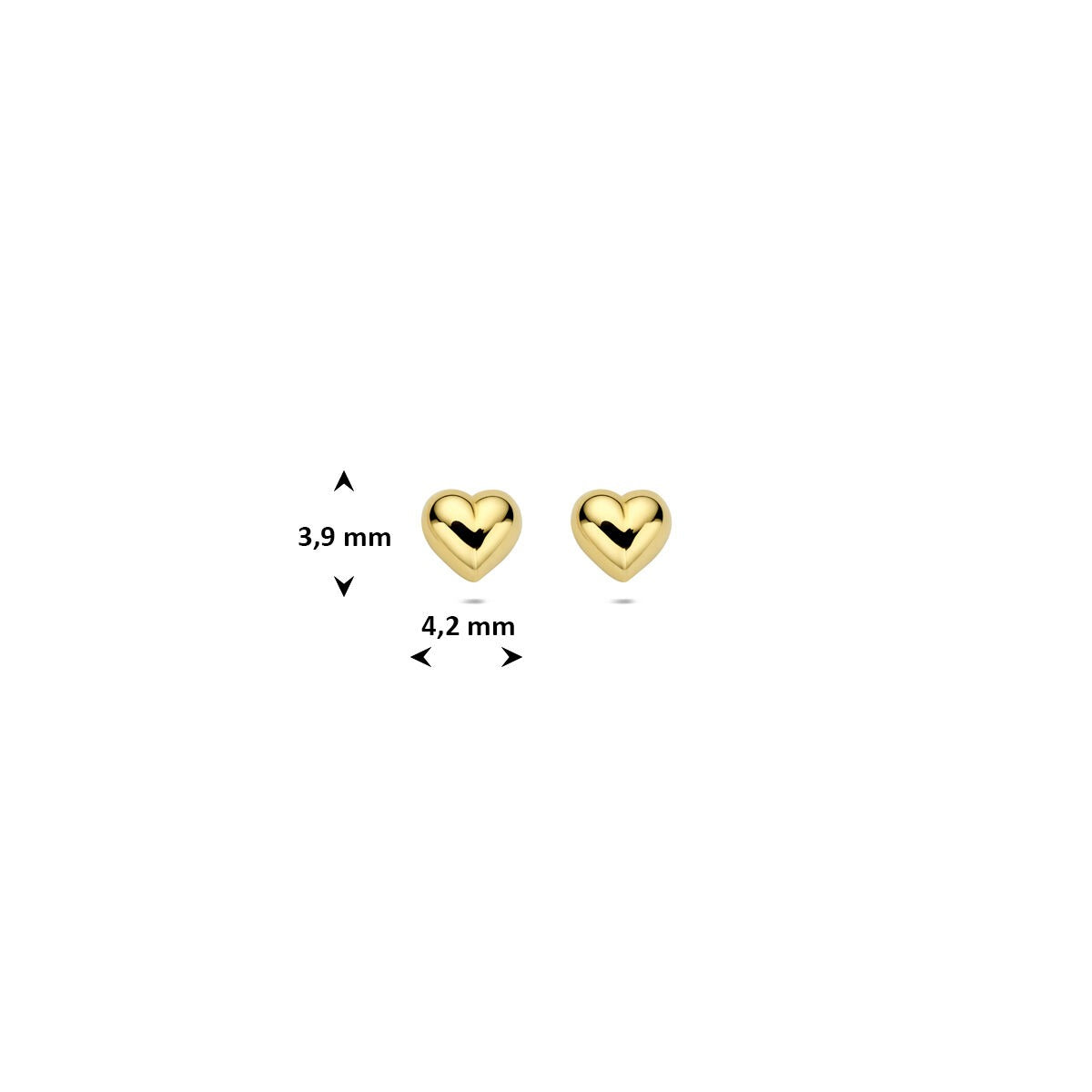 Goldherz-Ohrstecker – 14k