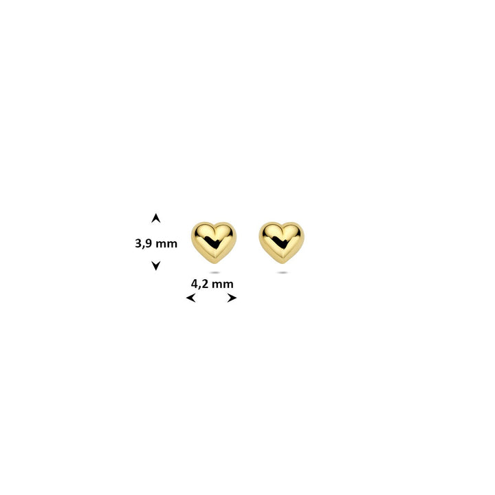 Ohrstecker Herz 14K Gelbgold