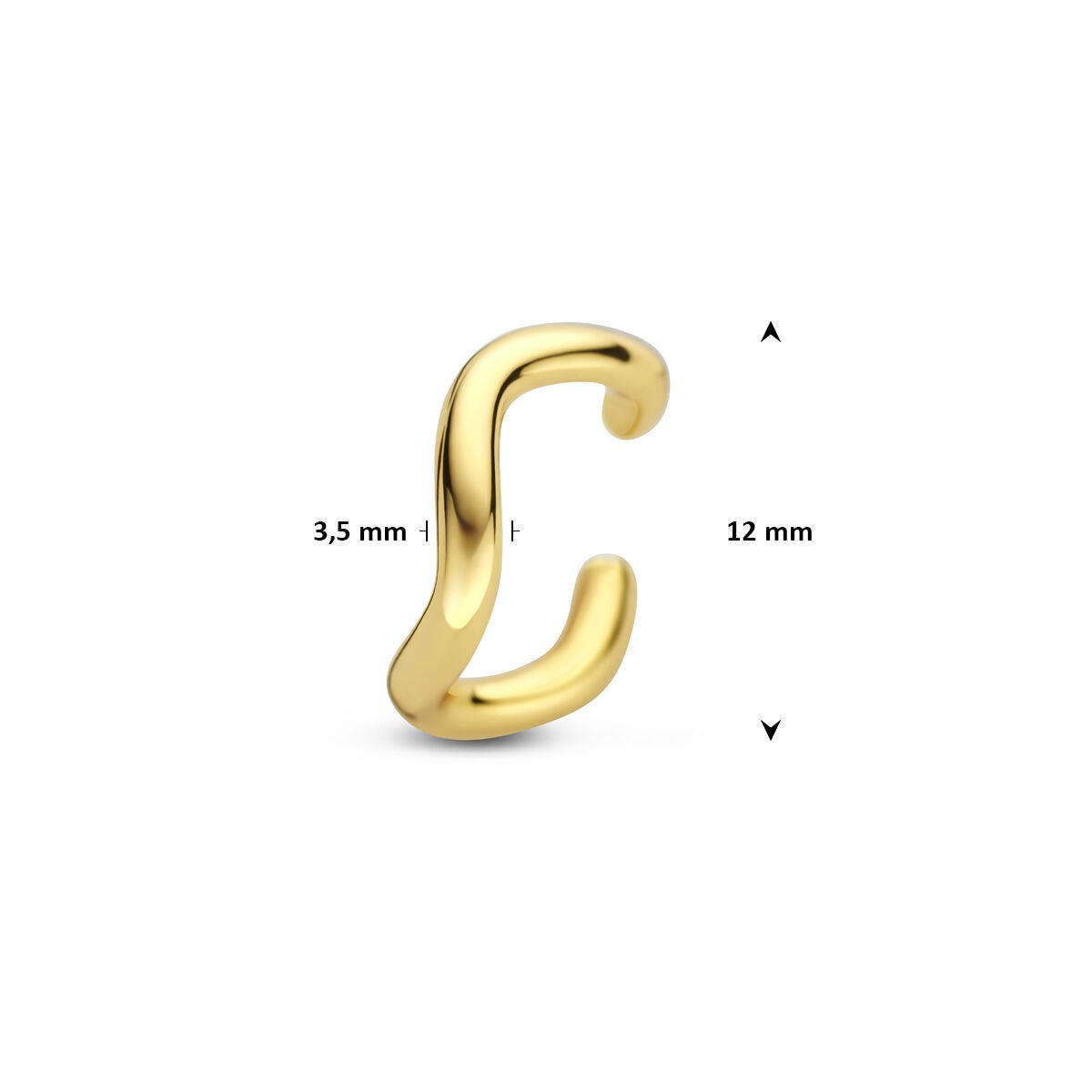 Vergoldeter Silber-Ohrclip – minimalistischer Goldakzent ohne Piercing