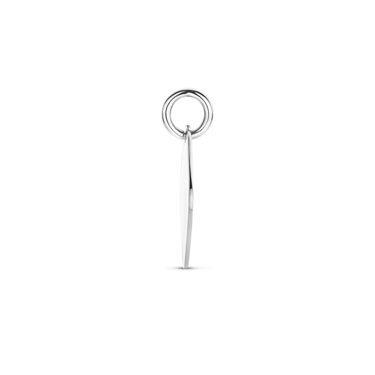 925 Sterlingsilber Rhodinierter Gravur-Anhänger quadratisch