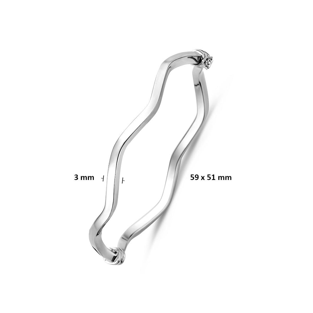 Gerhodineerde 925 zilveren bangle