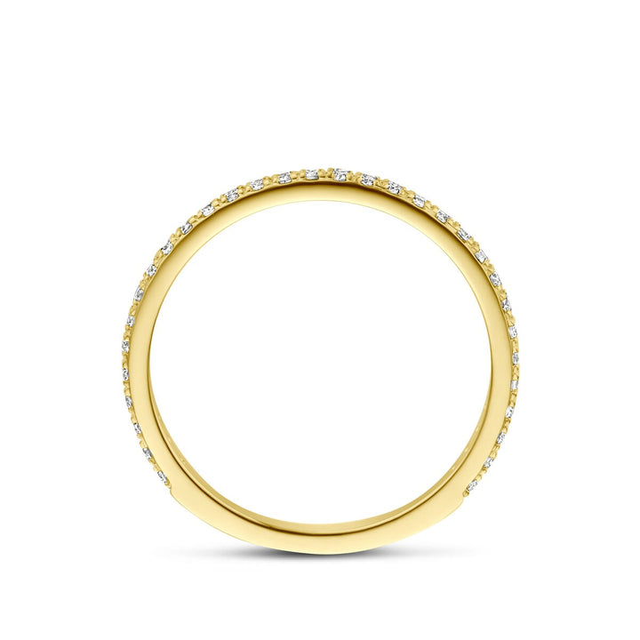 14k geelgouden ring met lab grown diamant