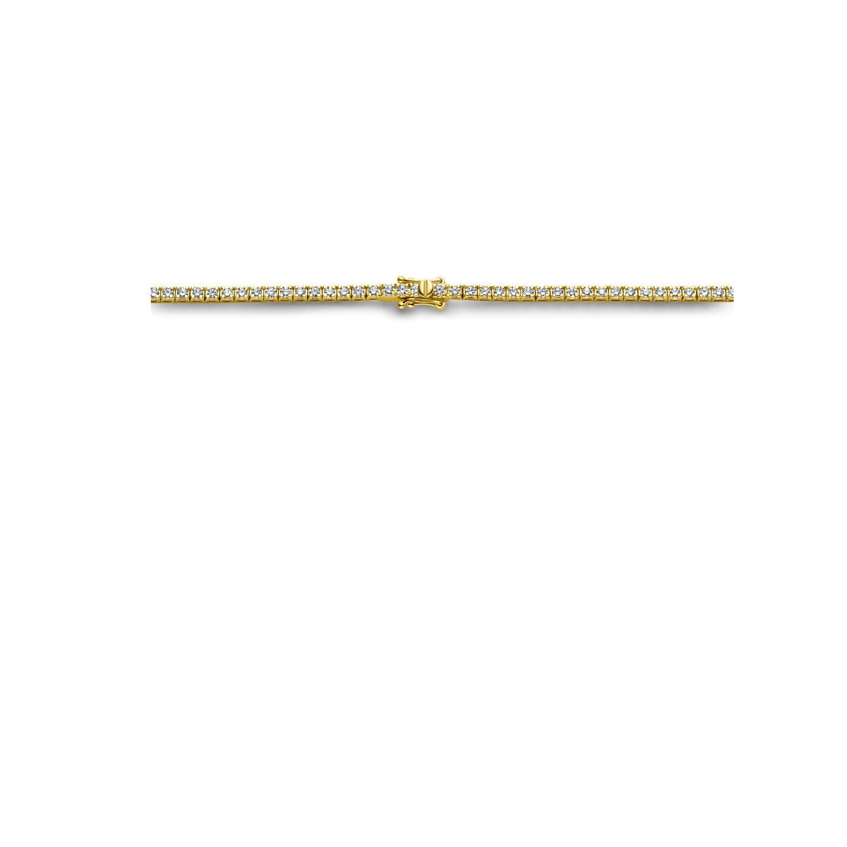 Halskette aus 14 Karat Gelbgold mit Tennisdesign und im Labor gezüchteten Diamanten – 5,00 Karat