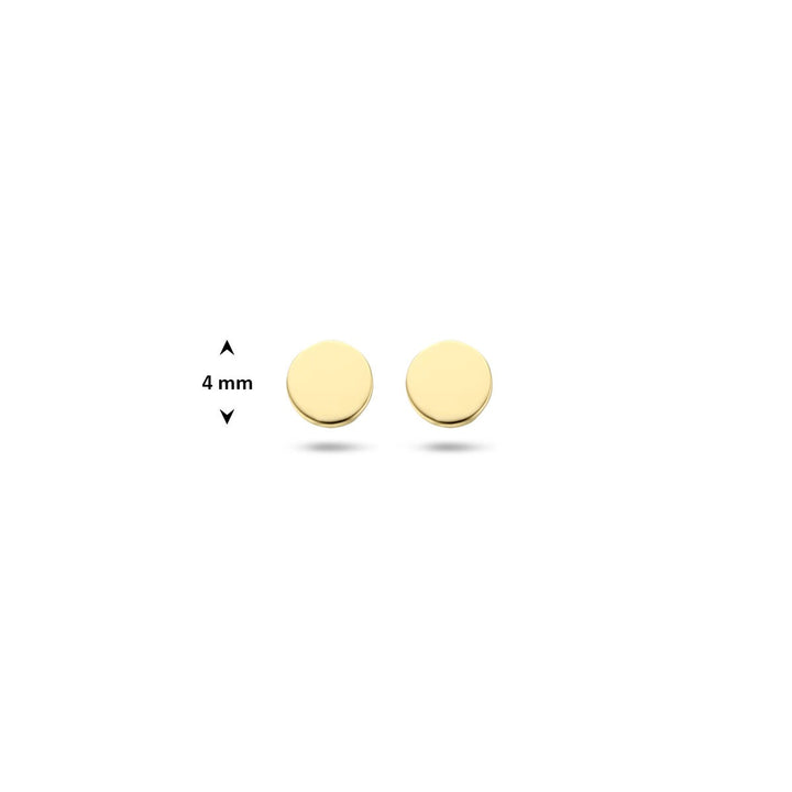 Ohrstecker rund 14K Gelbgold